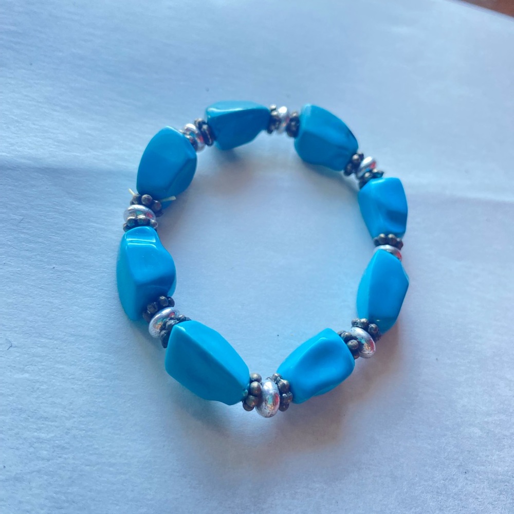 Teal Beaded Bracelet